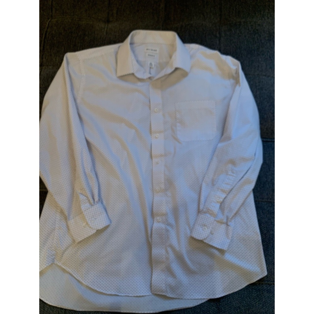 BILL BLASS Men's Shirt Button‎ Down White XL 17-17.5 34/35